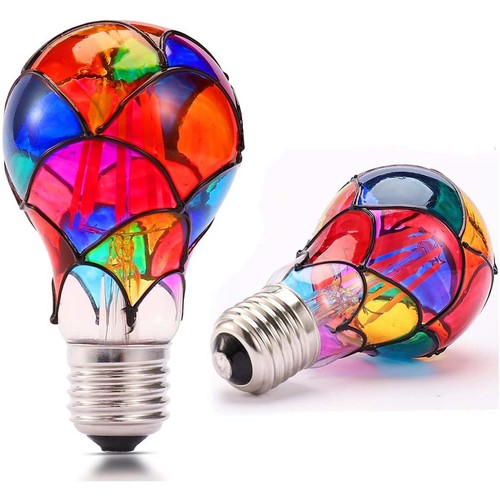 Stained glass light bulb e27 - stained,