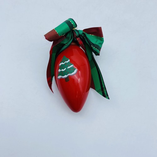 Christmas light bulb brooch - christmas,