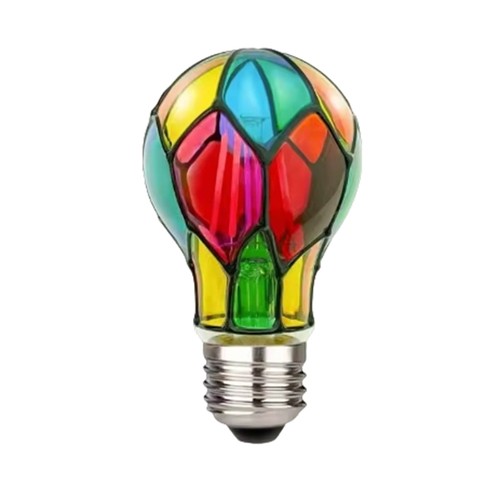Stained glass light bulb - glass, 4w