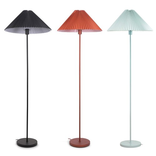 Metal floor lamp pleated - metal,