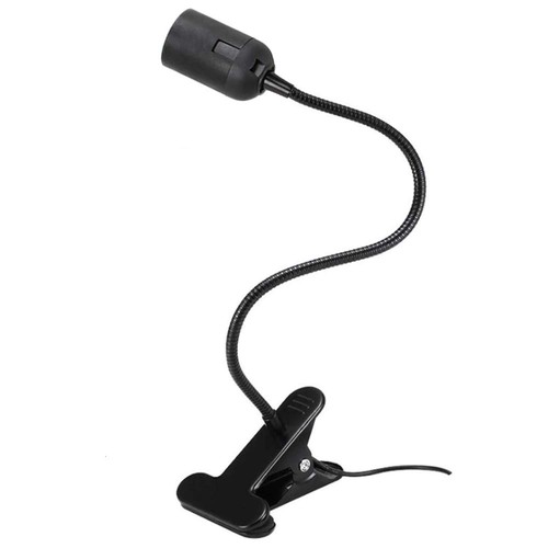 Black clip light bulb - on,